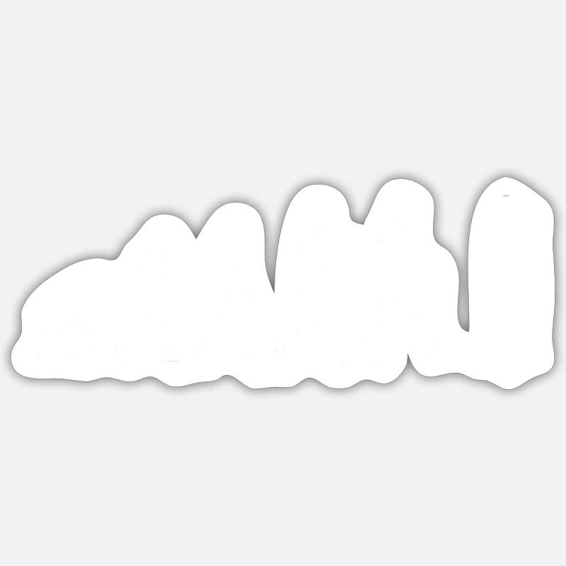 golfeurs - Sticker taille S (10 x 10 cm) - blanc mat