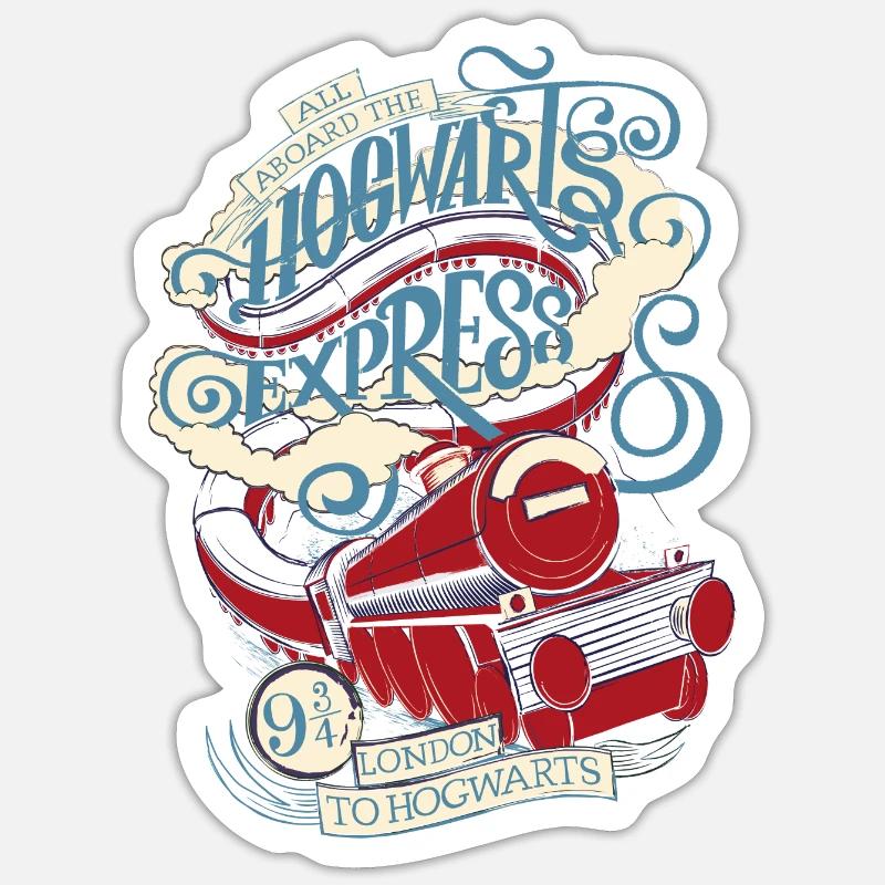 Harry Potter Hogwarts Express - Sticker størrelse S (10 x 10 cm) - mat hvid