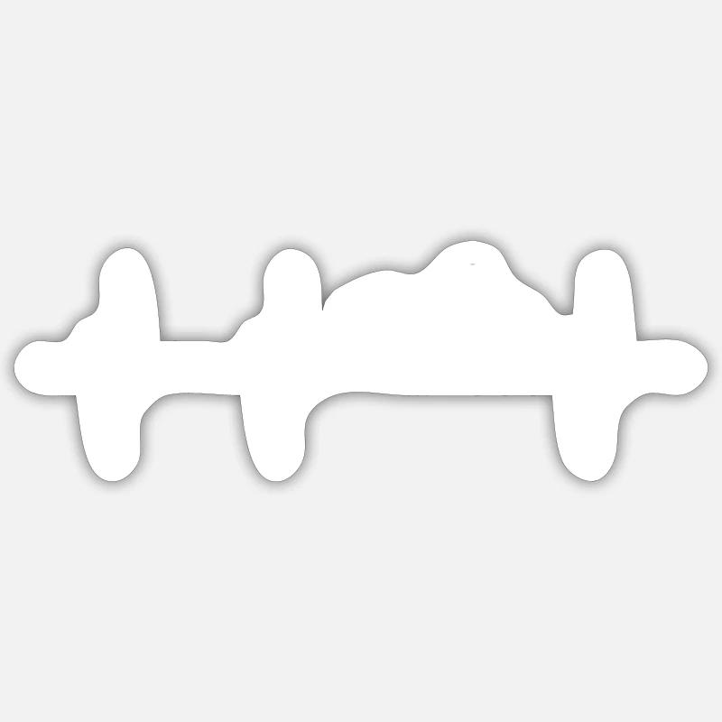 Biker - Sticker taille S (10 x 10 cm) - blanc mat