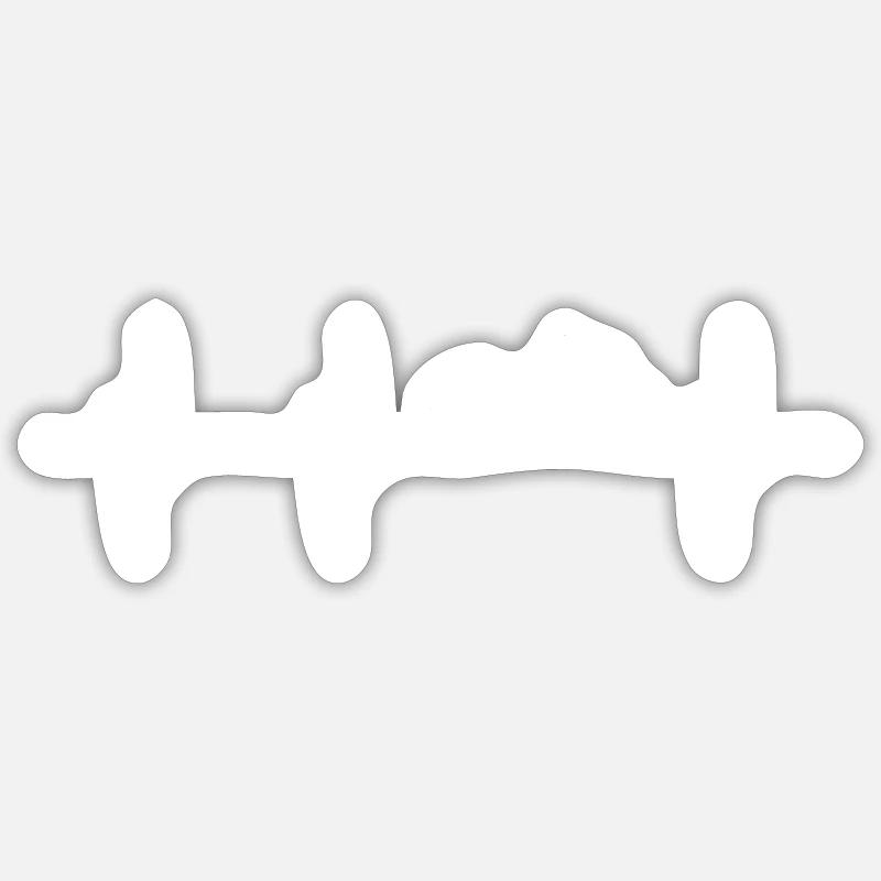 Motorrad Leidenschaft Motorradfahrer - Sticker Größe S (10 x 10 cm) - Mattweiß