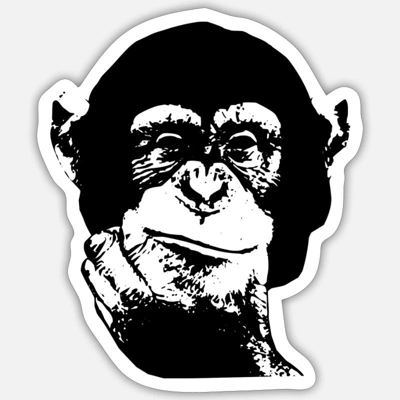 Think Chimp Sticker size S (10 x 10 cm)