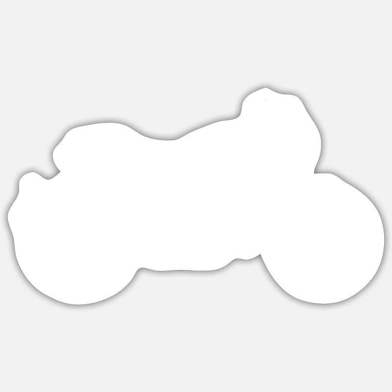 Biker - Sticker Größe S (10 x 10 cm) - Mattweiß