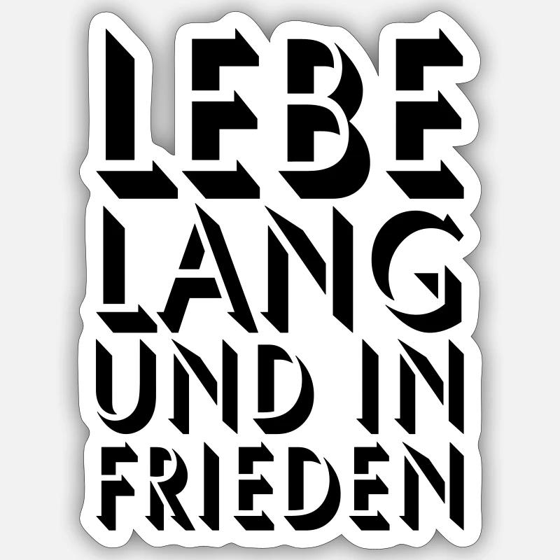 LIVE LONG - Sticker size S (10 x 10 cm) - white matte