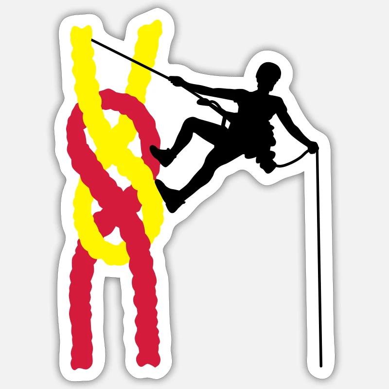 climbing - Sticker size S (10 x 10 cm) - white matte