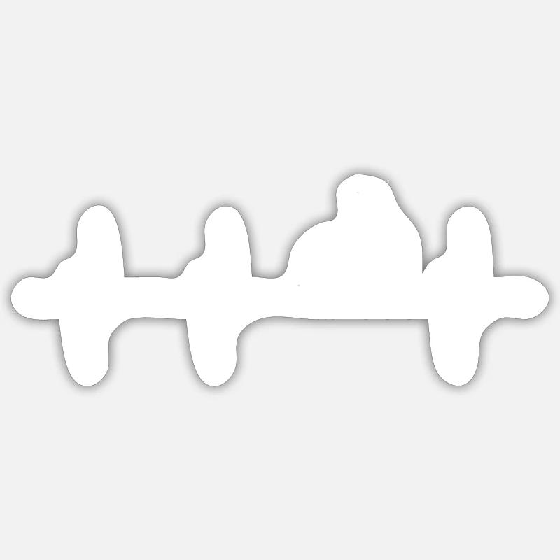 lapin - Sticker taille S (10 x 10 cm) - blanc mat