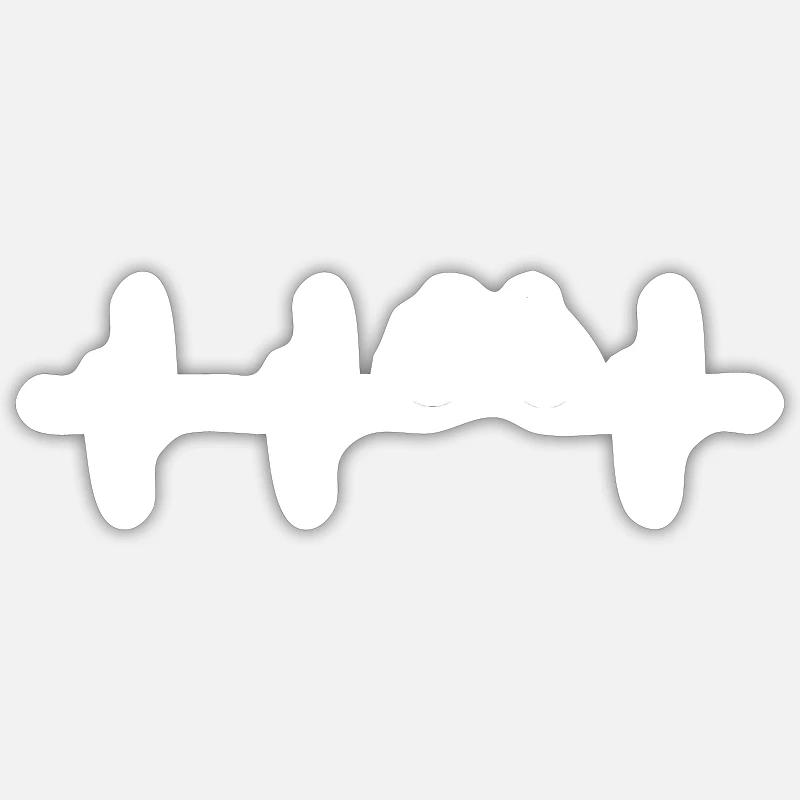 vélo - Sticker taille S (10 x 10 cm) - blanc mat