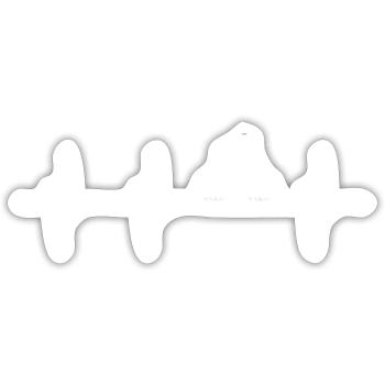Cyclist funny cycling mountain bike - Sticker size S (10 x 10 cm) - white matte - Front