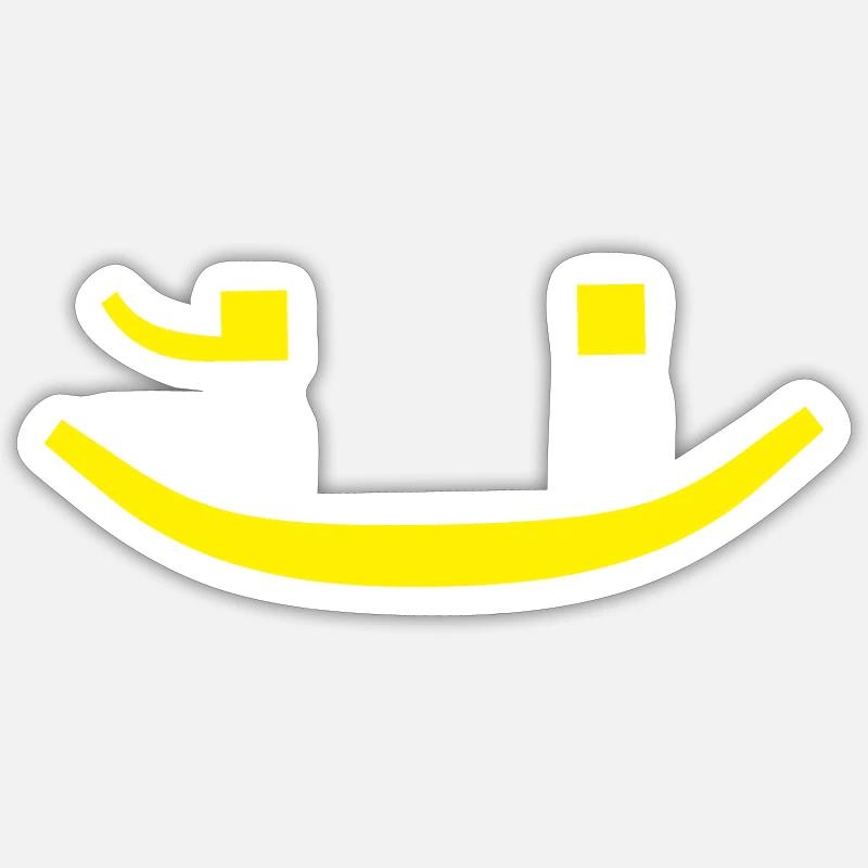 Sourire / sourire - Sticker taille S (10 x 10 cm) - blanc mat