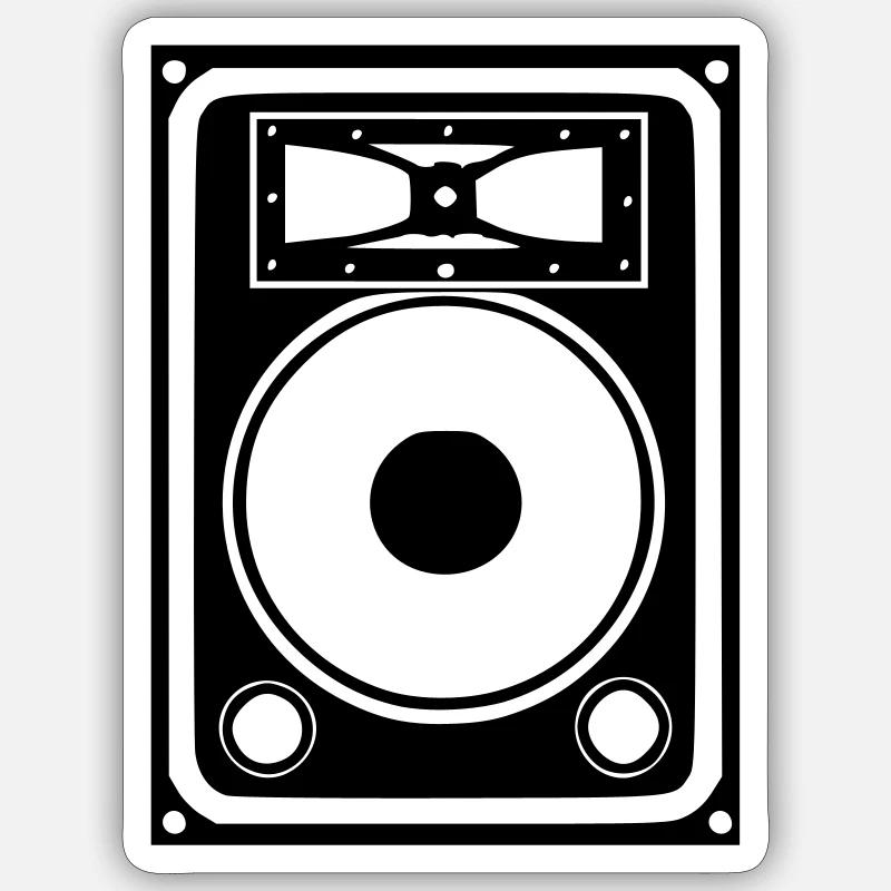 monitor sound - Sticker size S (10 x 10 cm) - white matte