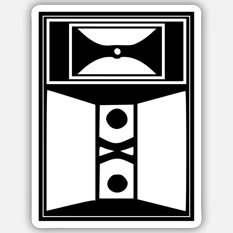 pa son - Sticker taille S (10 x 10 cm) - blanc mat