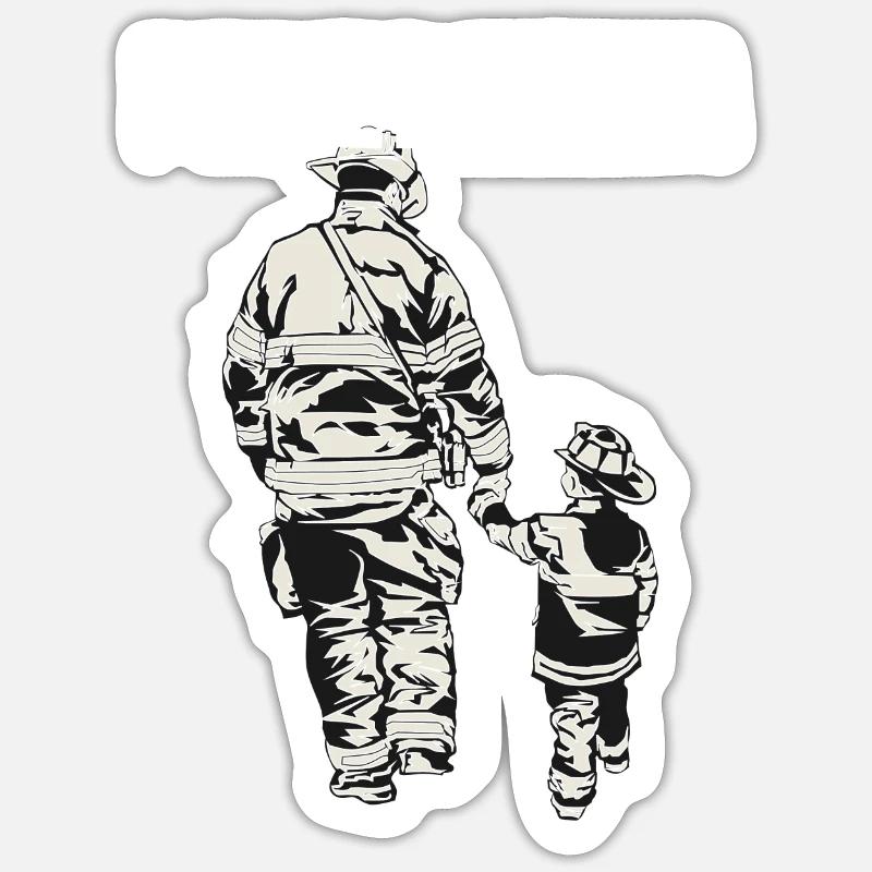 Fire brigade - Sticker size S (10 x 10 cm) - white matte