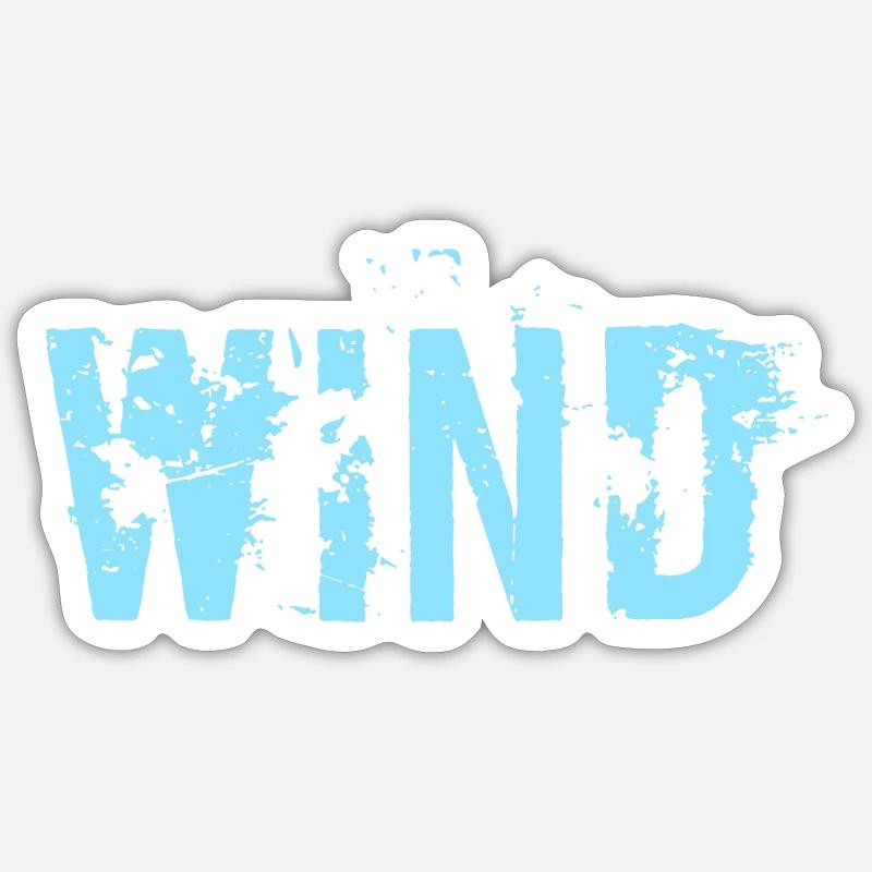 Vent - Sticker taille S (10 x 10 cm) - blanc mat