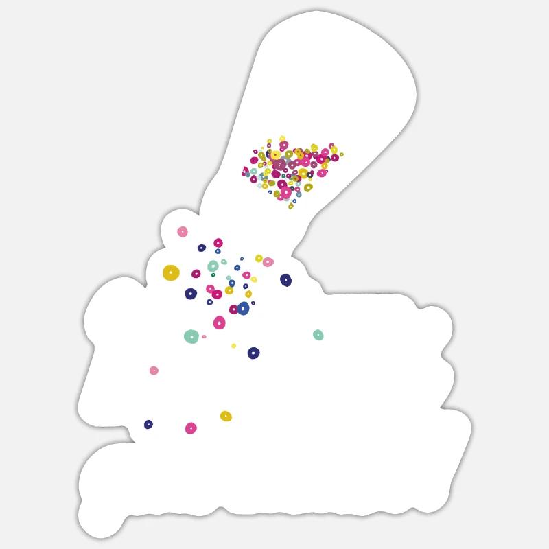 Confetti always goes carnival - Sticker size S (10 x 10 cm) - white matte