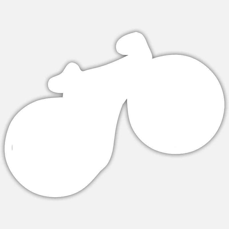 bicycle - Sticker size S (10 x 10 cm) - white matte