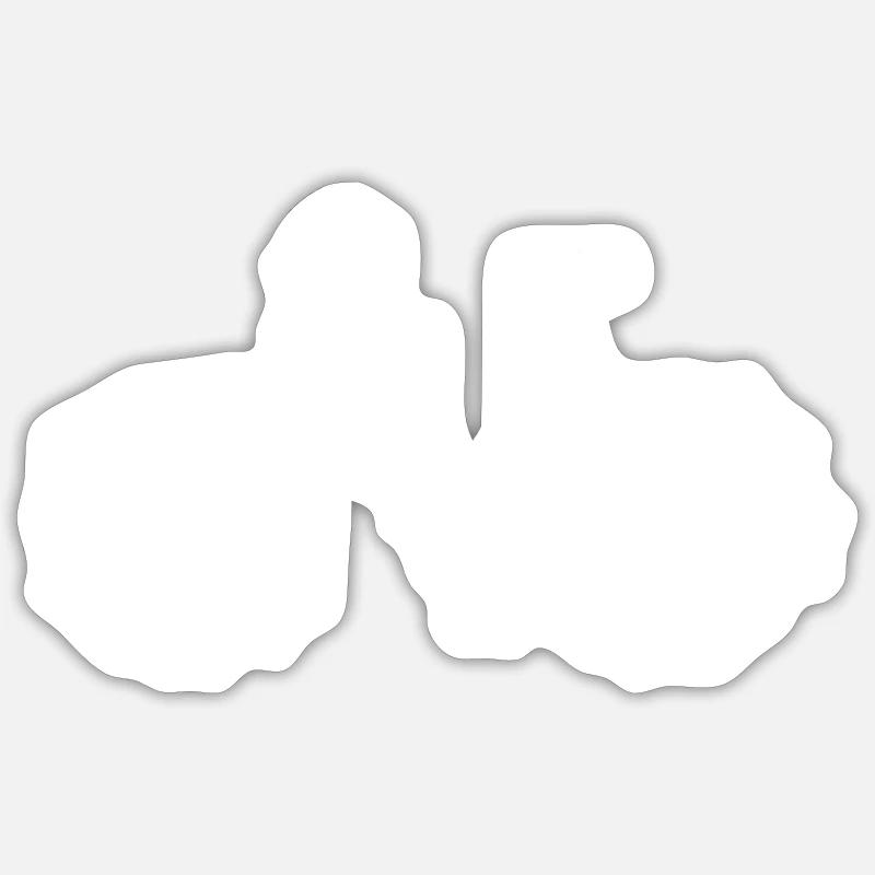 vélo - Sticker taille S (10 x 10 cm) - blanc mat