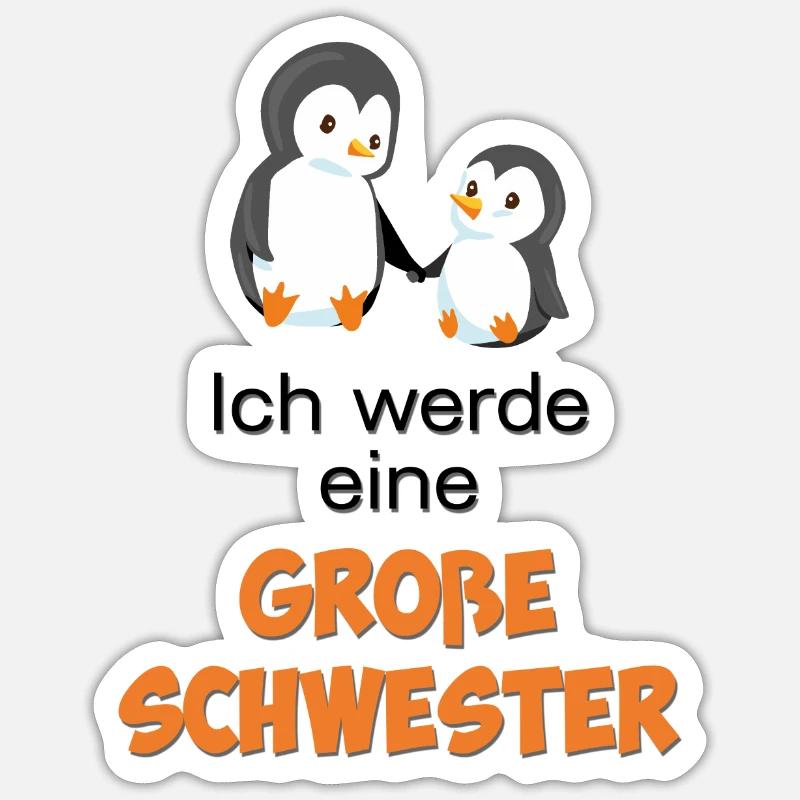 Ich werde eine große Schwester Sticker Größe S (10 x 10 cm)