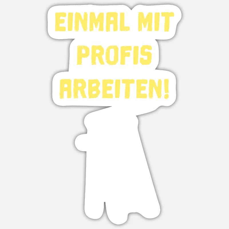 Handwerker - Sticker Größe S (10 x 10 cm) - Mattweiß
