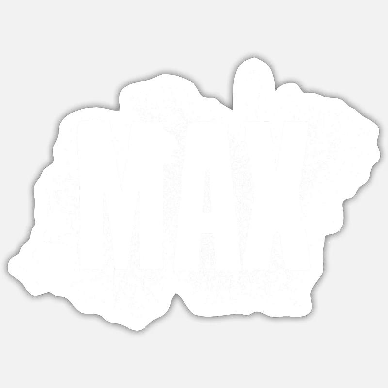 Max - Sticker Größe S (10 x 10 cm) - Mattweiß