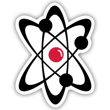 Atom Nuklear Radioaktiv nuclear science 2c - Sticker Größe S (10 x 10 cm) - Mattweiß - Vorne