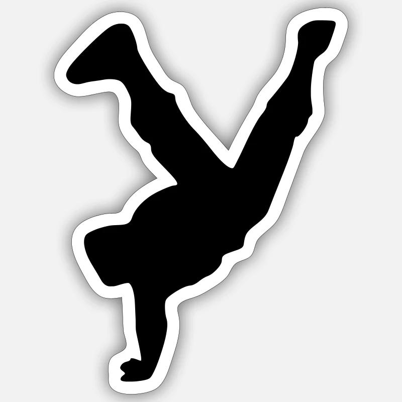 Breakdance Battle Graphics - Sticker size S (10 x 10 cm) - white matte