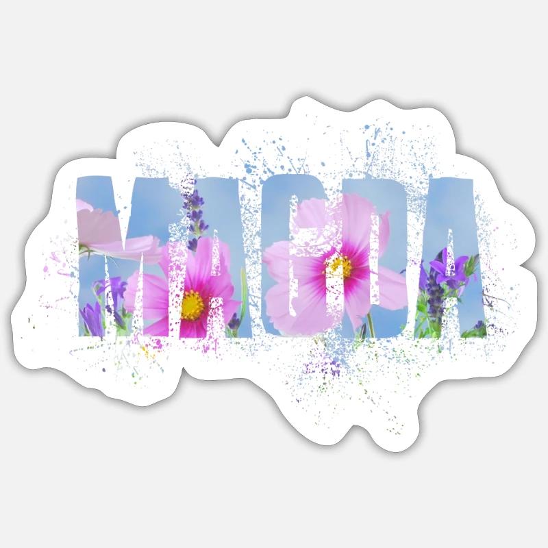 Magda - Sticker Größe S (10 x 10 cm) - Mattweiß