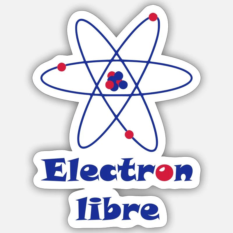 Electron Libre - Sticker taille S (10 x 10 cm) - blanc mat