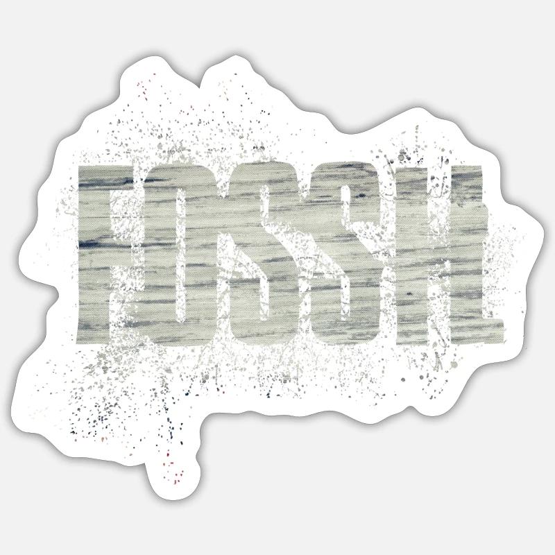 fossil - Sticker size S (10 x 10 cm) - white matte