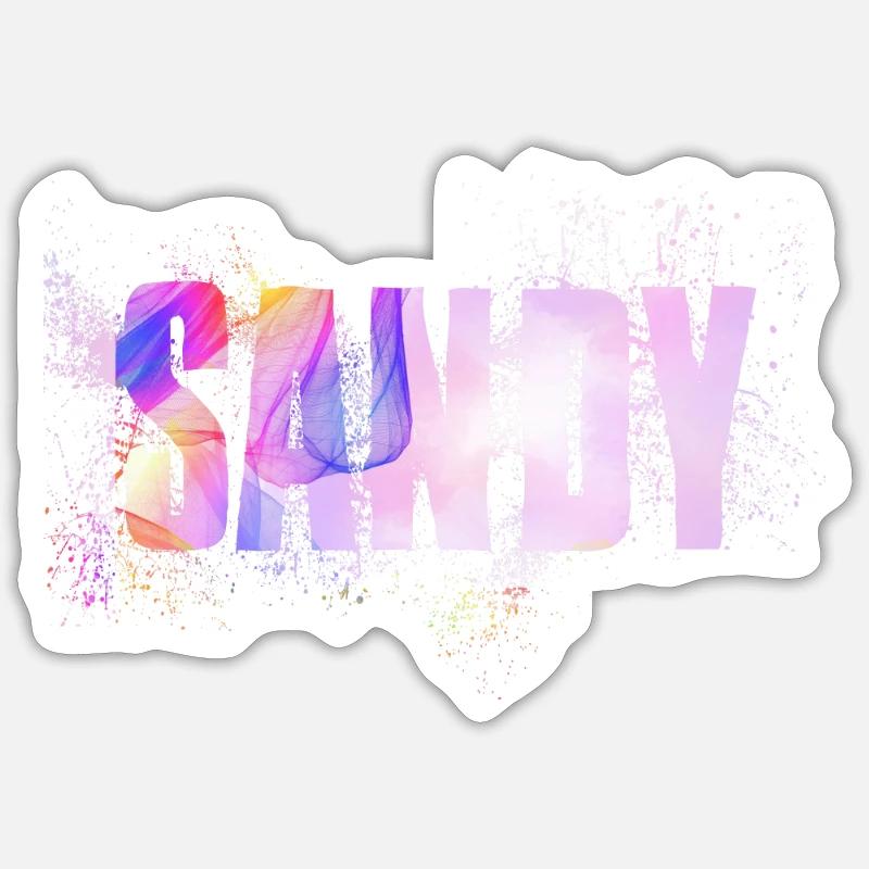 Sandy - Sticker Größe S (10 x 10 cm) - Mattweiß
