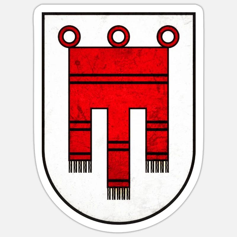 Vorarlberg - Sticker taille S (10 x 10 cm) - blanc mat