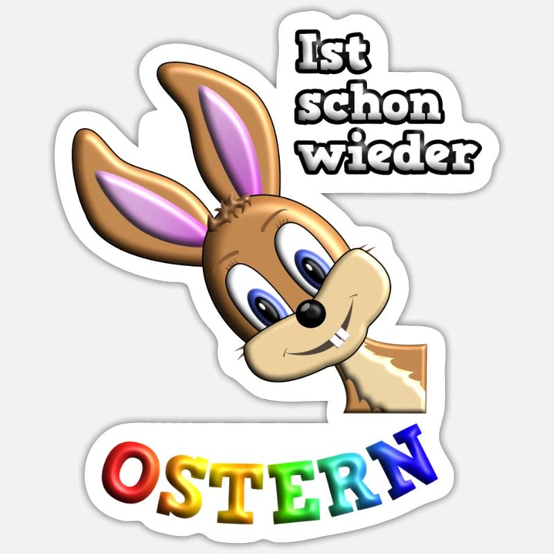 Easter Easter - Sticker size S (10 x 10 cm) - white matte