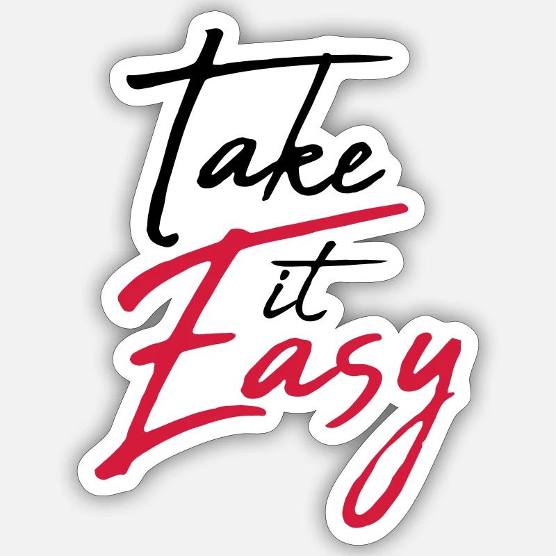 cool cool take it easy logo design text chill Sticker size S (10 x 10 cm)