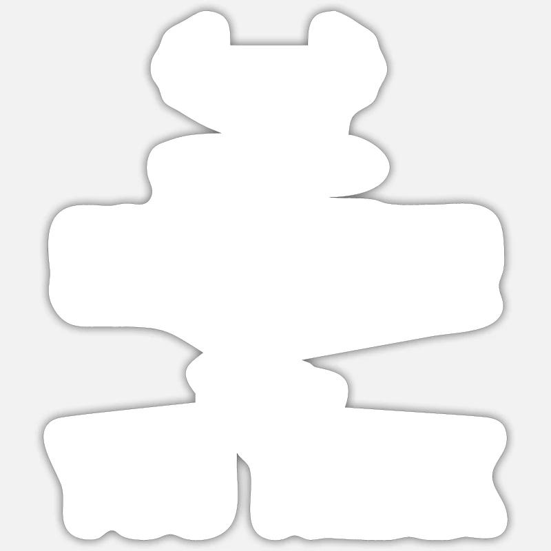 palestra - Sticker formato S (10 x 10 cm) - bianco opaco