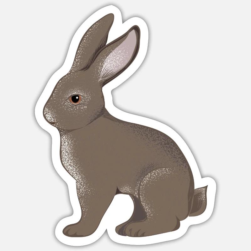 small rabbit - Sticker size S (10 x 10 cm) - white matte