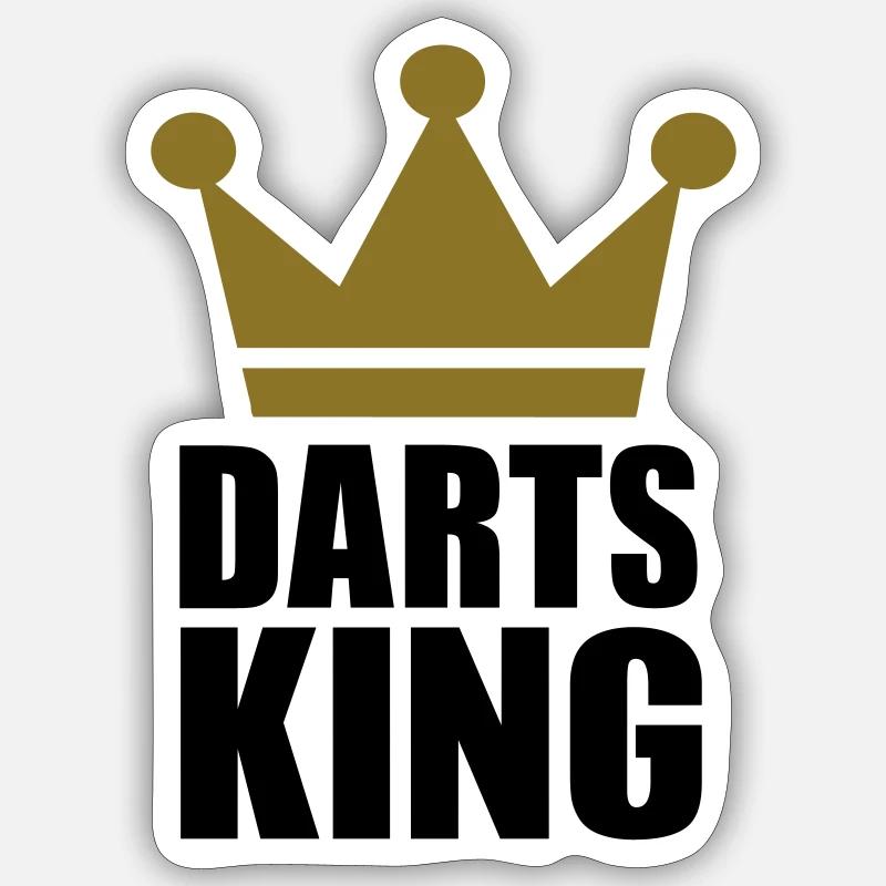 Darts King - Sticker size S (10 x 10 cm) - white matte