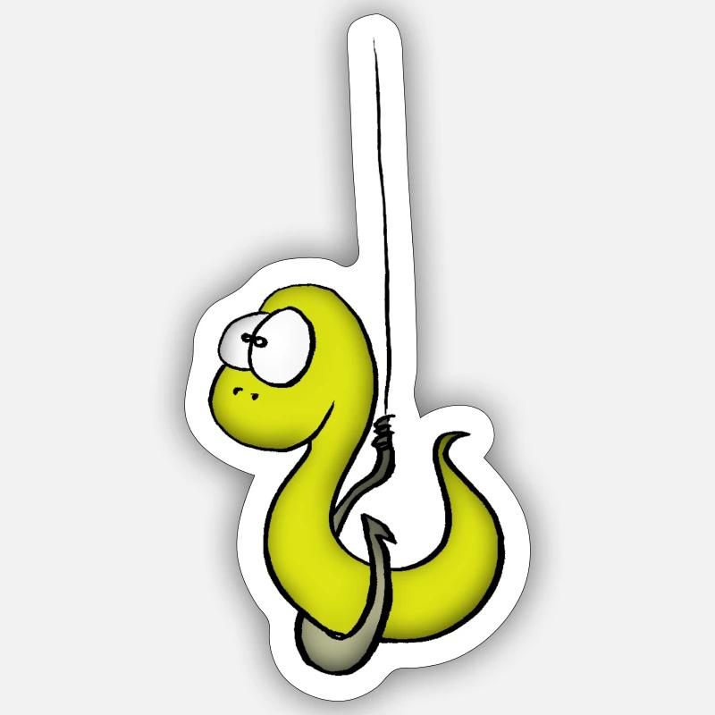 worm - Sticker Größe S (10 x 10 cm) - Mattweiß