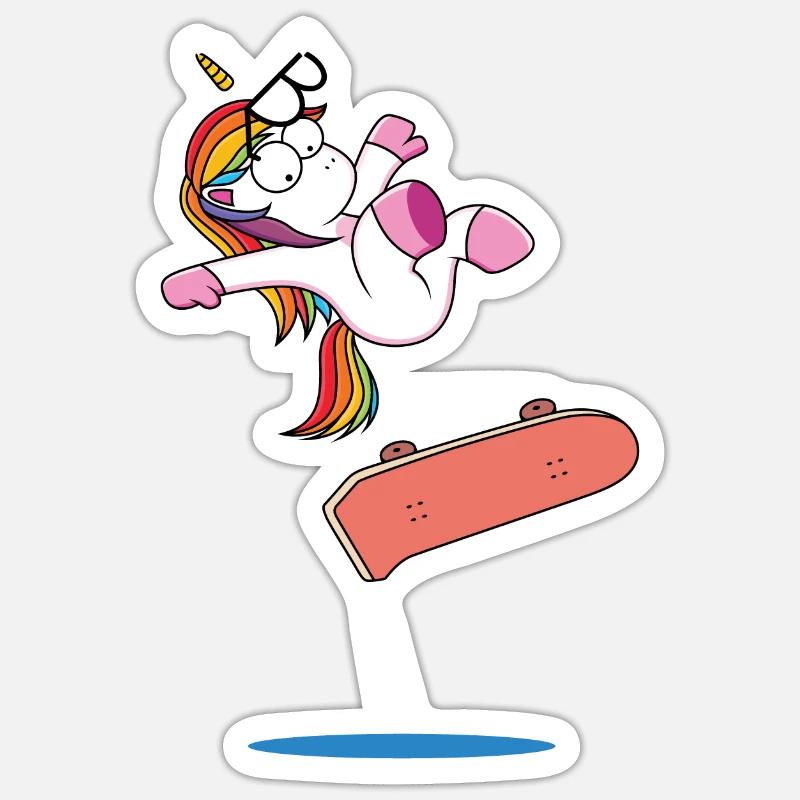Einhorn Fail - Sticker Größe S (10 x 10 cm) - Mattweiß