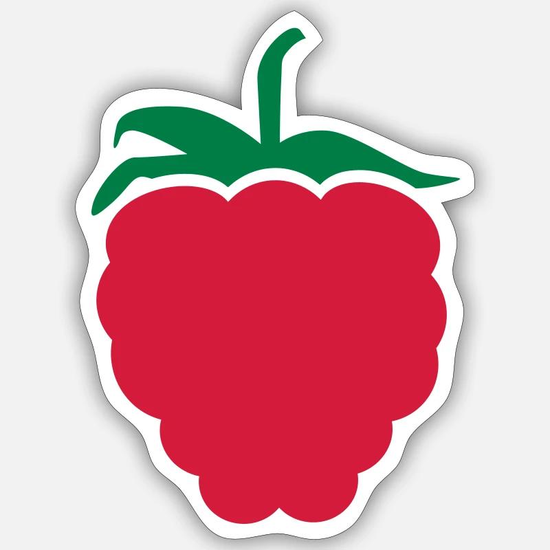 Raspberry - Sticker size S (10 x 10 cm) - white matte