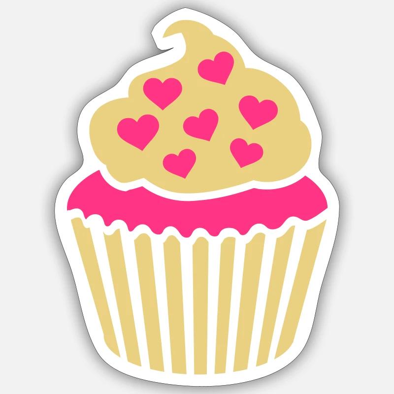 Cupcake - Sticker size S (10 x 10 cm) - white matte
