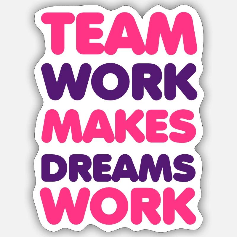 Team Work Sticker taille S (10 x 10 cm)