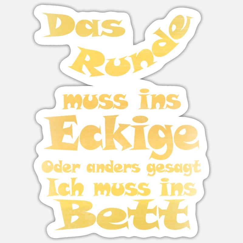 Round into the square - Sticker size S (10 x 10 cm) - white matte