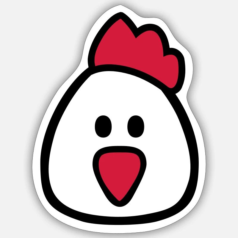 Poule Sticker taille S (10 x 10 cm)