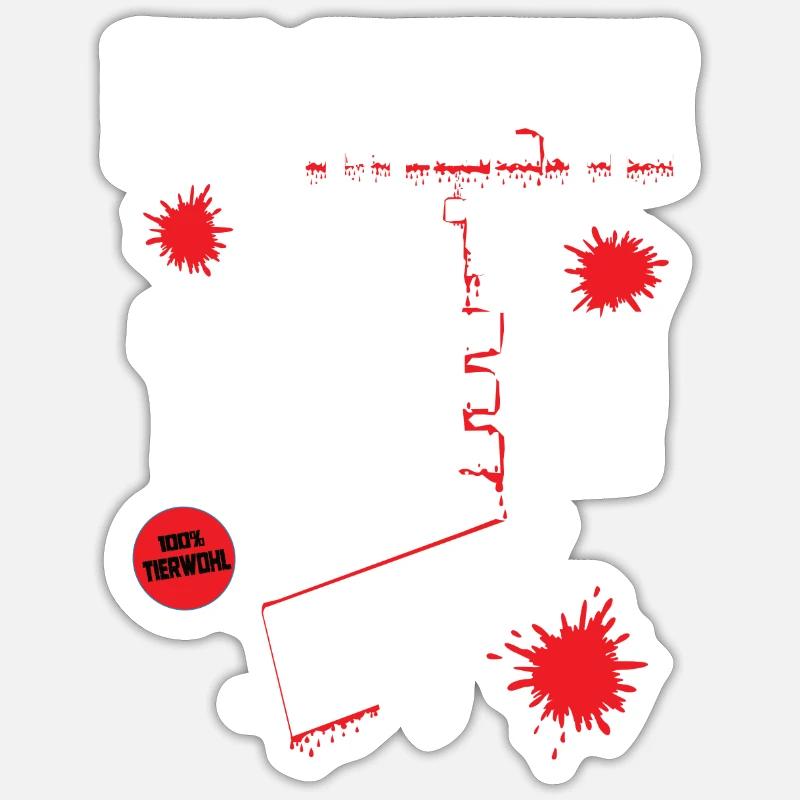 Lustiger Spruch für Metzger oder Fleischer Sticker Größe S (10 x 10 cm)