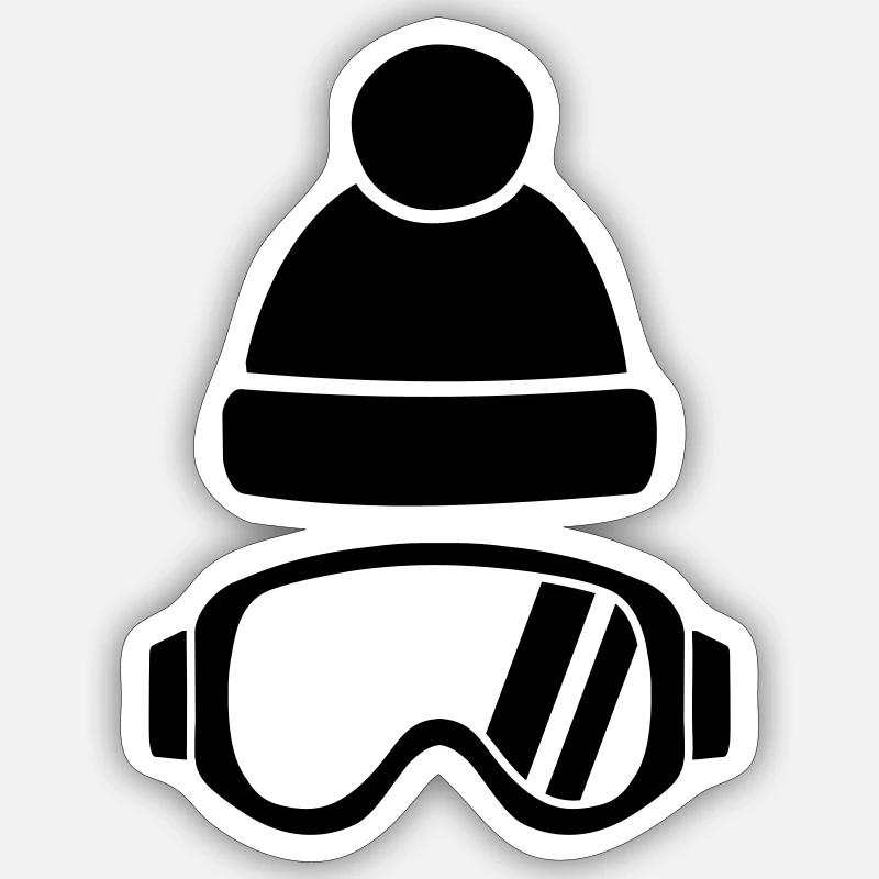 Lunettes de ski Sticker taille S (10 x 10 cm)
