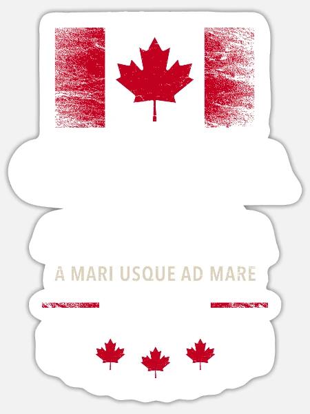 Drapeau unifolié Canada Canada Amérique - Sticker taille S (10 x 10 cm) - blanc mat