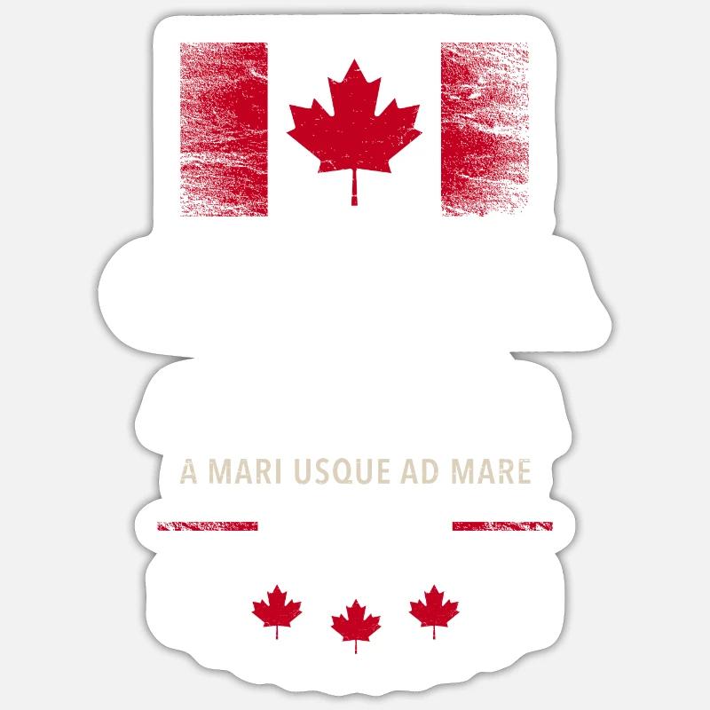 Canada Kanada Amerika maple leaf Flagge Fahne - Sticker Größe S (10 x 10 cm) - Mattweiß