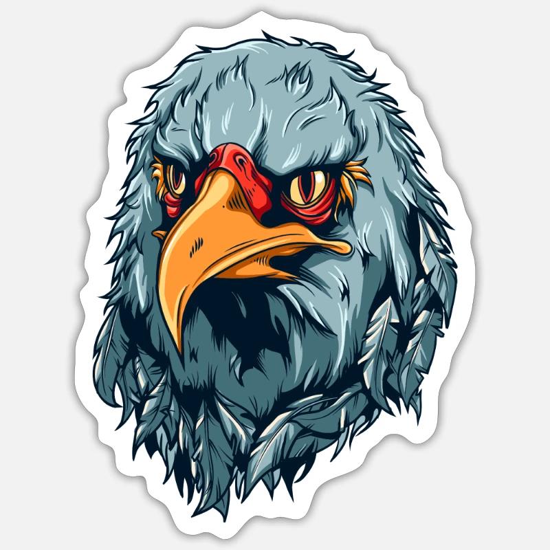Eagle Eagle Head - Sticker size S (10 x 10 cm) - white matte