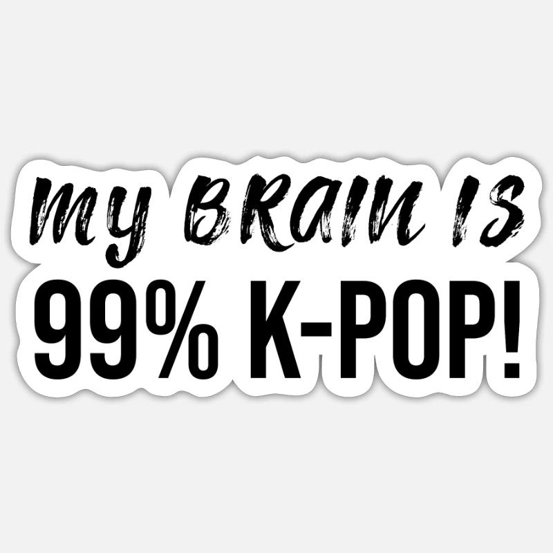 K pop - Sticker størrelse S (10 x 10 cm) - mat hvid