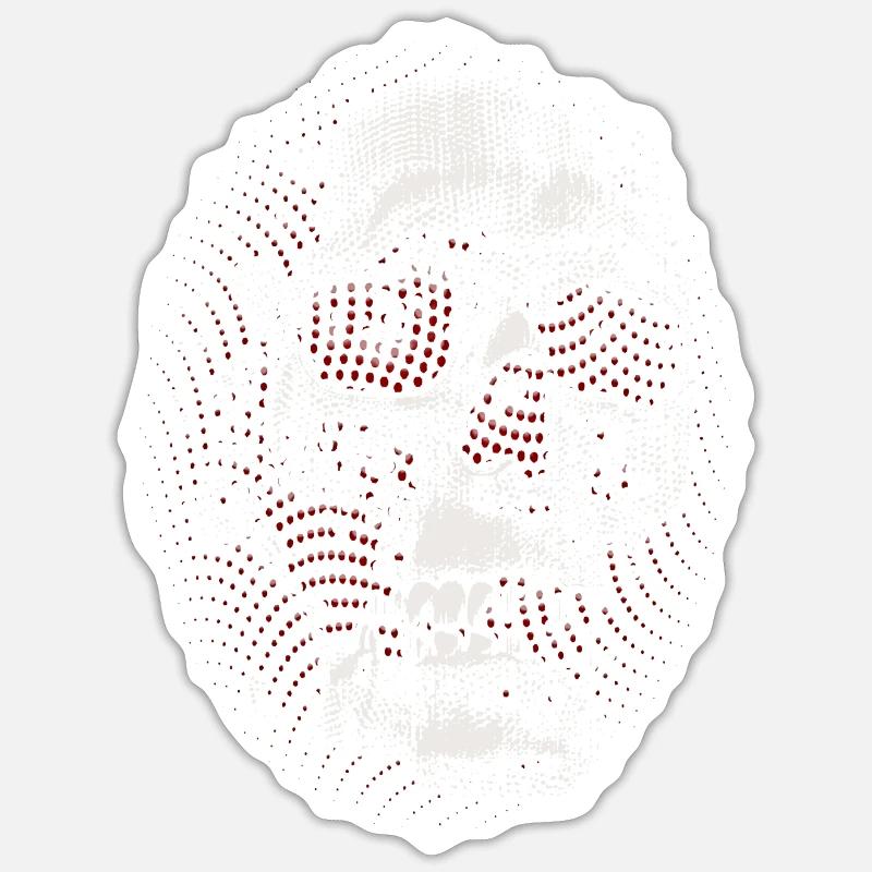 Skull - Sticker size S (10 x 10 cm) - white matte