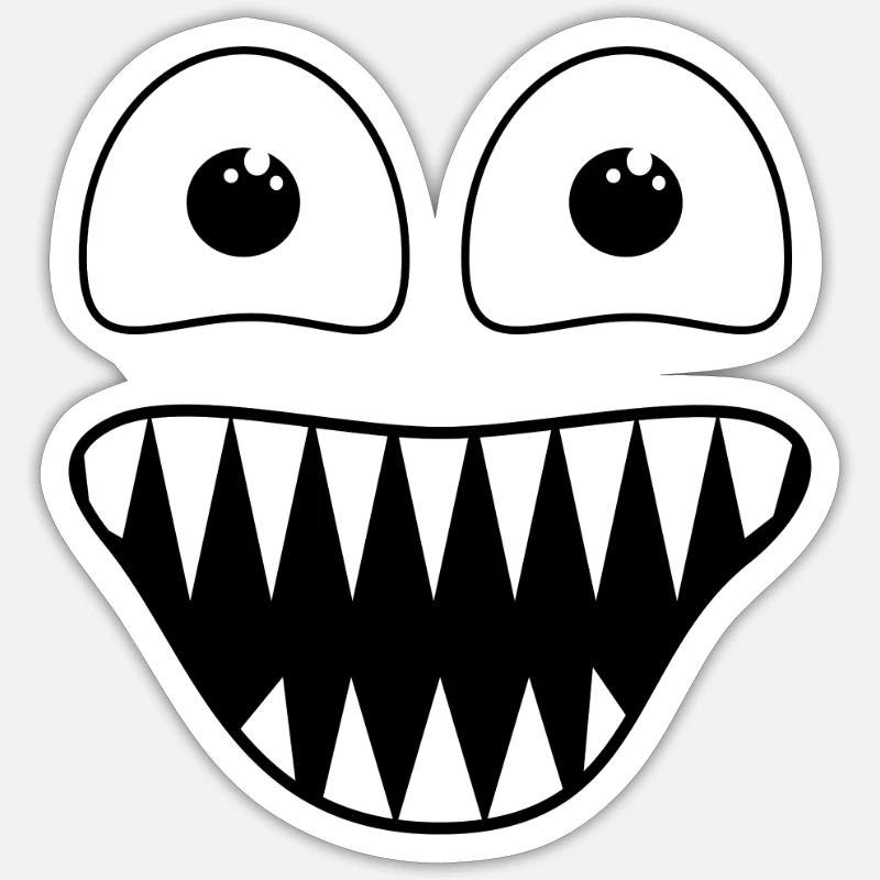 monster - Sticker size S (10 x 10 cm) - white matte