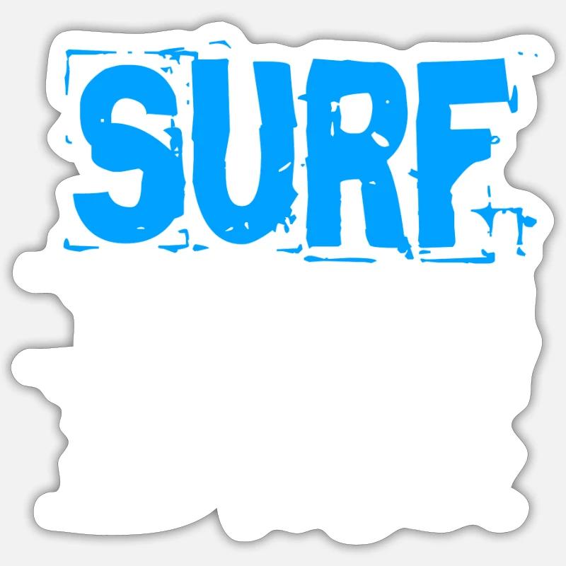 Surf Bus - Sticker Größe S (10 x 10 cm) - Mattweiß